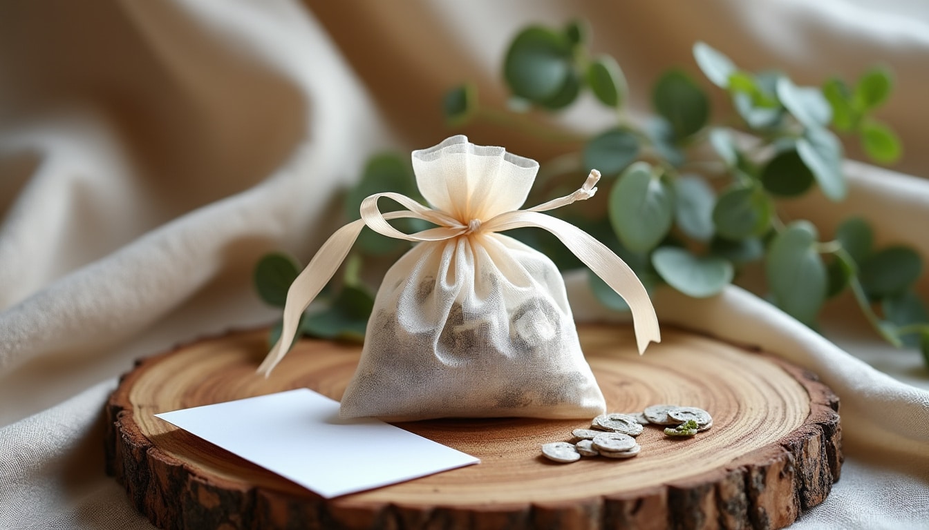 Graines en cadeau invité de mariage : le sachet et le message