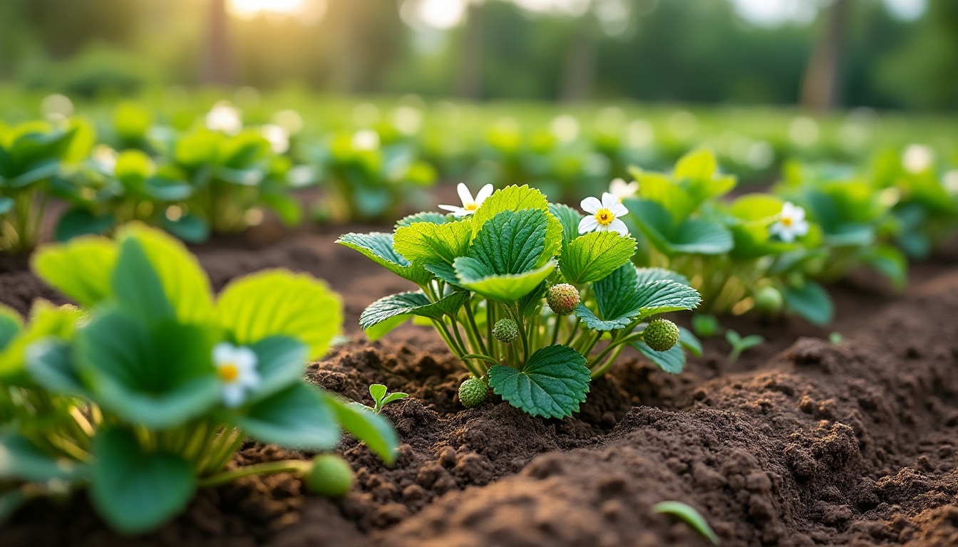 Distance et espacement de plantation des fraisiers en pleine terre