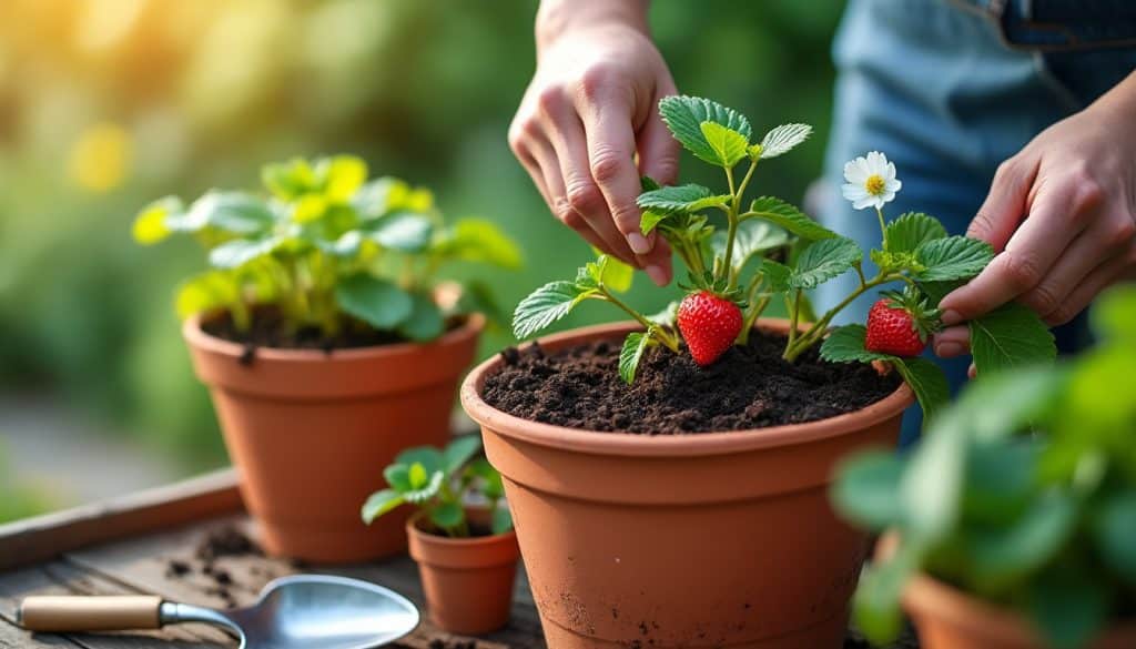 Planter des fraises en pot : quand et comment